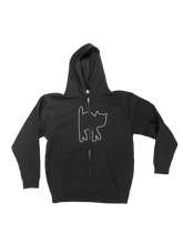 Load image into Gallery viewer, ZIP UP HEAVYWEIGHT CAT HOODIE
